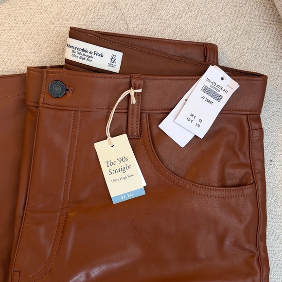 Abercrombie & Fitch Pants - Brown Leather Pants